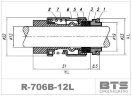Gleitringdichtung für Grundfos-Pumpe R-706B 12, L, SiC/SiC, EPDM, Typ 304 Grundfos BUBE, Grundfos BUBV