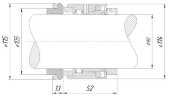 Sello mecánico de eje R-HJ92N 90, CAR/SIC, VITON, 304, G16