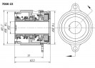 Картриджное уплотнение Grundfos R-706K 22, SIC/SIC/SIC/SIC, VITON, 304