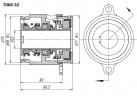 Картриджное уплотнение Grundfos R-706K 22, SIC/SIC/SIC/SIC, VITON, 304