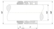 Ущільнення торцеве механічне R-M7N 43, SIC/SIC, EPDM, 304, G9 для насоса Lowara Xylem LSB 772240351, 772240352, ALLWEILER CNH