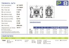 Насос FLUIMAC PHOENIX P08 PVDF+CF NBR+PTFE, 7 л/хв пневматичний мембранний для перекачування в’язких рідин