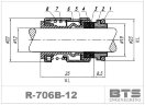 Uszczelnienie pompy Grundfos R-706B 12, SIC/SIC, EPDM, 304