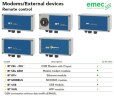 Modems für EMEC-Controller (RS485-Schnittstelle): BT CEL / BT ETH / BT USB / BT WIFI / BT MODBUS