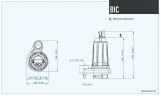 Pompe submersible Dreno BIC 50-2/110 T avec roue à deux canaux