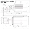 Bomba de engranajes de acero inoxidable para bombeo de líquidos viscosos WCB-50/220V 50Hz, 25 l/min, 30 m, AISI 304, 0,55 kW, 1400 rpm, Ex