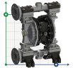 Насос с пневмоприводом PHOENIX P400 ALU EPDM, 380 л/мин