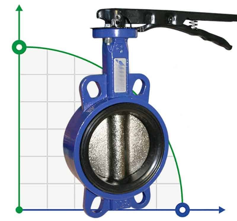 PN16 DN50 Butterfly valve, cast iron body and disc, Seat EPDM