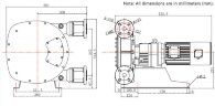 Industrial hose pump JXHIN-32-CI+ABS Plastic-EPDM-P, 1.65 m3/h, 1,5 kW, 16 bar, 380V