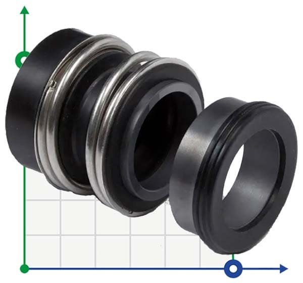 Механическое уплотнение вала насоса KSB R-MG1S6 28, SIC/SIC, VITON, 304