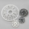 Plaque plastique anneau rosette,PP, 73x28x(3x4), Plastic Teller Rosette Ring