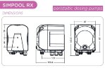 Peristaltic dosing pump AQUA PDP SIMPOOL RX 1,4-01 - 230 V - SANTOPRENE - COMPLETE WHITE