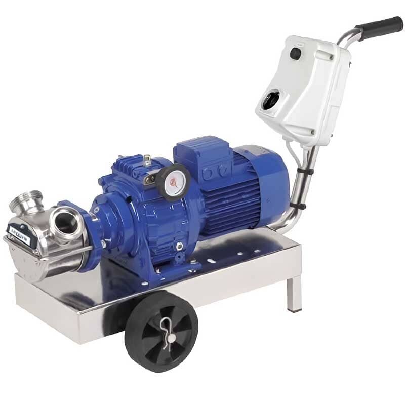 Bomba de impulsor LIVERANI VA MAJOR 60 NR TF 1,87kW, 175-900rpm, 380V con variador, sobre carro con panel de control CE, protección func. en seco