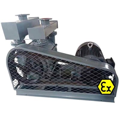 Vacuum pump for flammable gases 2BE1-152 with EX motor 18.5 kW, 3 phases, 380V, 50 Hz, belt connection, AISI 316