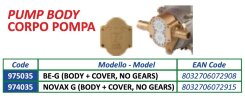 Корпус насоса и крышка ROVER POMPE NOVAX G без шестерен