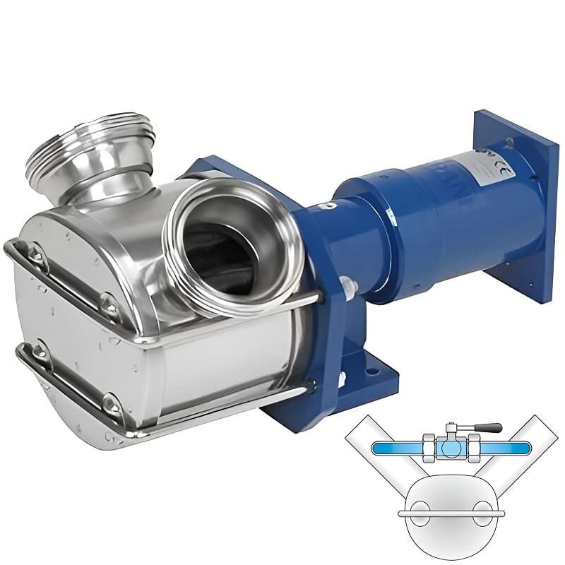 Pompe à impulseur pour du moût de raisin LIVERANI MID MAXI 80 +BY-PASS NR 150-600tr/min pour moteur hydraulique
