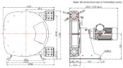 Індустріальний шланговий насос JXHIN-100-CI+Titanium-F-NBR-P, 42 м3/год, 15 кВт, 16 бар, 380В