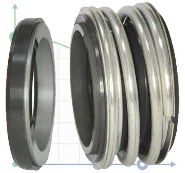 Sello del eje de la bomba R-MG1 17, CAR/SIC, EPDM, 304, G60