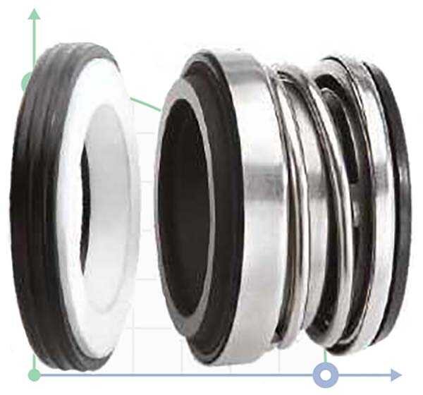 Sello mecánico R-JL 16, CAR/CER, EPDM, 304
