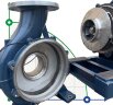 BGWH 300-460A (666/55), 160kW, 1450 bomba horizontal de acero inoxidable