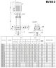 Pompe multicellulaire en acier inoxydable EVXE 3/8, 0,75 kW, 4,5 m3/h, 59m, 220V/M, AISI 304 (EBARA EVM)