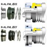 Sello mecánico para bomba Alfa Laval R-AL.FM 22, CAR/SIC, EPDM, 304