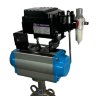 PN6 DN150 Задвижка Баттерфляй, корпус и диск AISI 304, PTFE с пневмоприводом Ex двойного действия, позиционер 4-20MA
