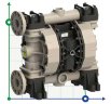 Pompe à membrane PHOENIX P700 PP HYTREL+PTFE pour acide sulfurique, 700 l/min