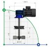 Agitador de dos niveles ML2004138, 0,37 kW, 138 rpm
