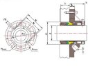 Kartuschendichtung für Pumpe R-CSM 115, SiC/SiC, Viton, 304