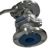 PN16 DN65 Robinet à bille en acier inoxydable AISI 316, Siège:PTFE