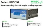 Controlador EMEC J DIGITAL para montaje en rack de una sola pantalla (96x48)