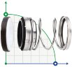 Mechanical seal R-21 2.1/4, CAR/SIC, VITON, 304
