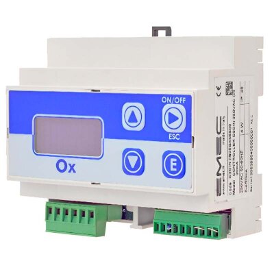 Controlador EMEC DIN DIGITAL con un indicador, montado en carril (6 módulos)