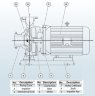 BGWH 80-315(I) (50/32), 11kW, 1450 pompa ze stali nierdzewnej pozioma