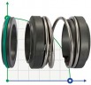 Sello mecánico doble para Alfa Laval R-AL.LKHd 32, SIC/SIC/SIC/SIC, VITON, 316