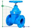 Vanne à vanne DN200 PN16 avec cale caoutchoutée, corps en fonte 30х39р, joint : EPDM, GOST