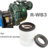 Механическое уплотнение химического насоса QHB с PTFE сильфоном R-WB3 25, L, CAR/SIC, VITON, 304