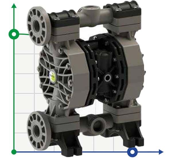 Pompe à membrane pneumatique PHOENIX P400 PP HYTREL ATEX