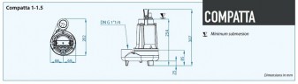 Погружний насос COMPATTA 1, M/G Dreno Pompe Vortex