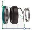 Уплотнение торцевое механическое R-M2N 12, SIC/SIC, VITON, 304, G4
