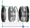 Uszczelnienie wału pompy R-208 R-208 25, SIC/SIC/SIC/SIC, VITON, 304, d7=41