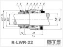 Торцевое уплотнение Lowara R-LWR 22, CAR/SIC, EPDM, 304 типа AESSEAL P0LXB, VULCAN 822, ROTEN 8E5K