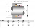 Gleitringdichtung Inoxpa R-W011 50, SS/CAR, EPDM, 304