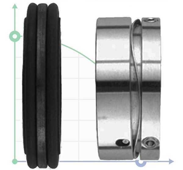Gleitringdichtung Inoxpa R-W011 50, SS/CAR, EPDM, 304