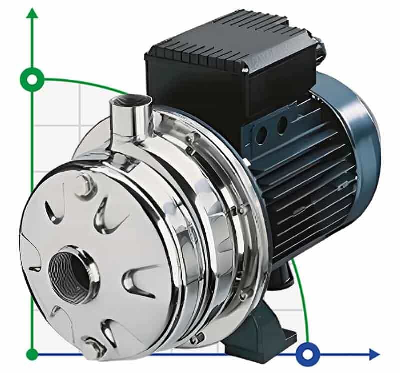 Pompa ze stali nierdzewnej do pompowania czystej wody CBX/120, 0,9 kW, 4,8 m3/h, 48m, 220V/M, AISI 304 (EBARA 2CDXM 70/12)