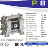 FLUIMAC PHOENIX P08 PP NBR+PTFE pneumatische Membranpumpe, 7 l/min zum Fördern von zähflüssigen Flüssigkeiten