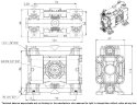 FLUIMAC PHOENIX P08 PP NBR+PTFE pneumatische Membranpumpe, 7 l/min zum Fördern von zähflüssigen Flüssigkeiten