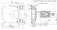 Industrial hose pump JXHIN-40-CI+SS-NR-P, 3.28 m3/h, 2,2 kW, 16 bar, 380V