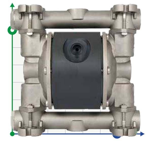 DEBEM MICROBOXER Bomba neumática de membrana AISI 316L+PTFE IMICRA-HTAAT